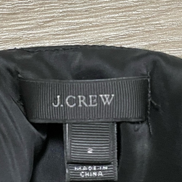 J Crew Dress Emmaleigh Wool Sheath Black sleeveless Pockets Classic size 2. - Picture 6 of 9
